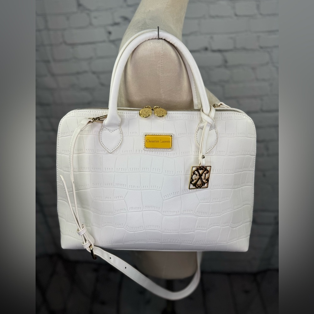 Christian Lacroix Vegan Croc Print Satchel